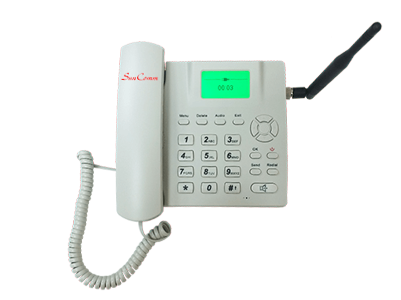 SunComm SC-396-GP2 2G GSM Fixed Wireless phone (FWP) single SIM or dual SIM for two number, 2G Desk Phone Mono LCD